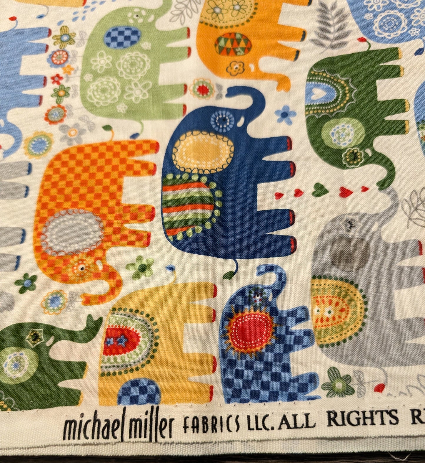 Happy Elephants by Michael Miller Fabrics - 22 inch