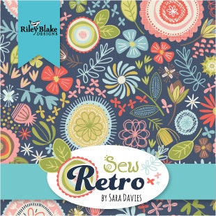 Sew Retro by Sara Davies for Riley Blake Designs Fat Quarter Bundle